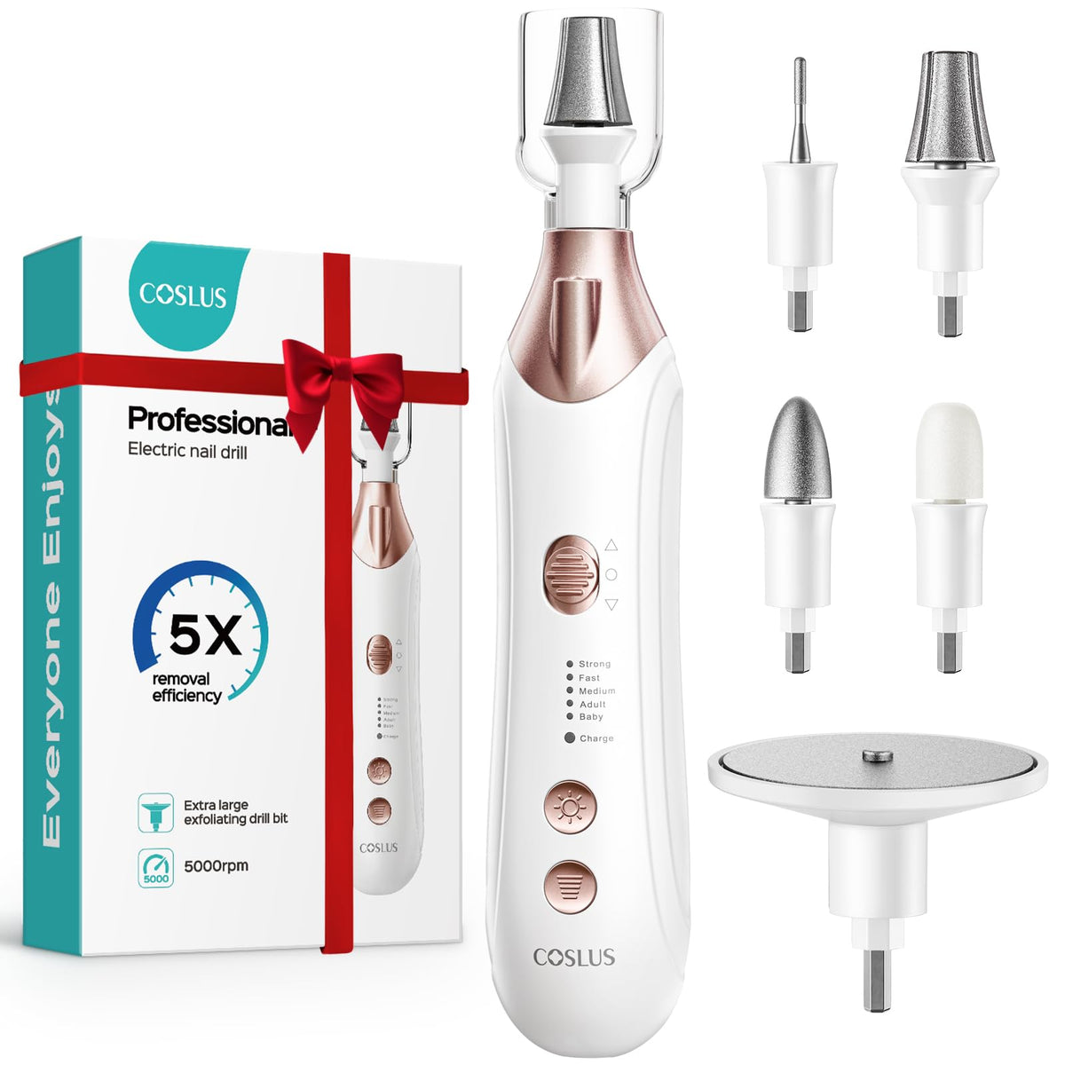 COSLUS 5-in-1 Electric Manicure & Pedicure Nail Care Kit