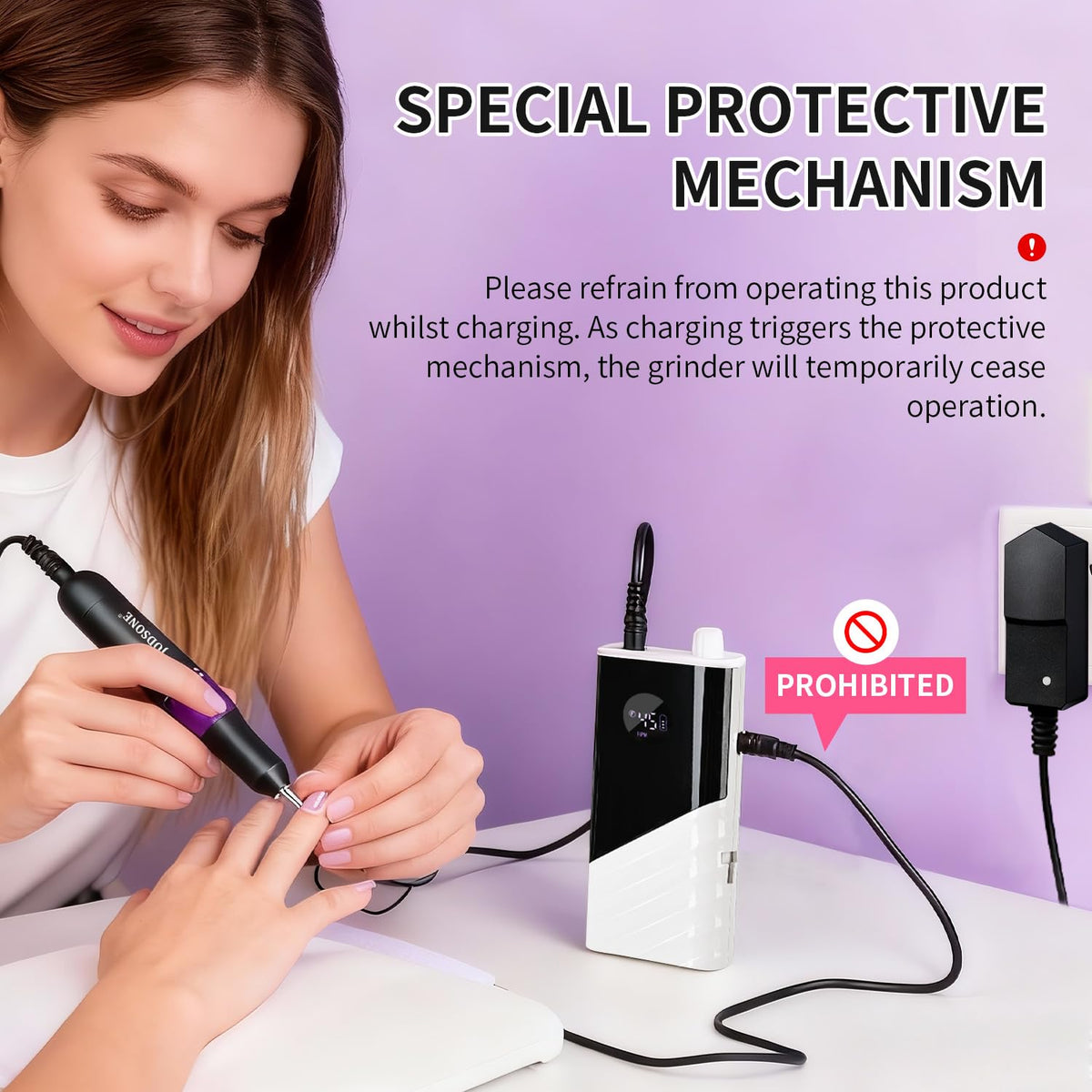 JODSONE Professional Rechargeable Nail Drill 45000 RPM