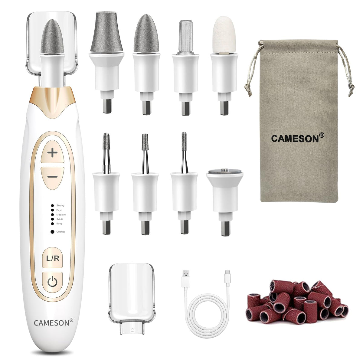 CAMESON Electric Toenail Grinder & Cordless Manicure Pedicure Set