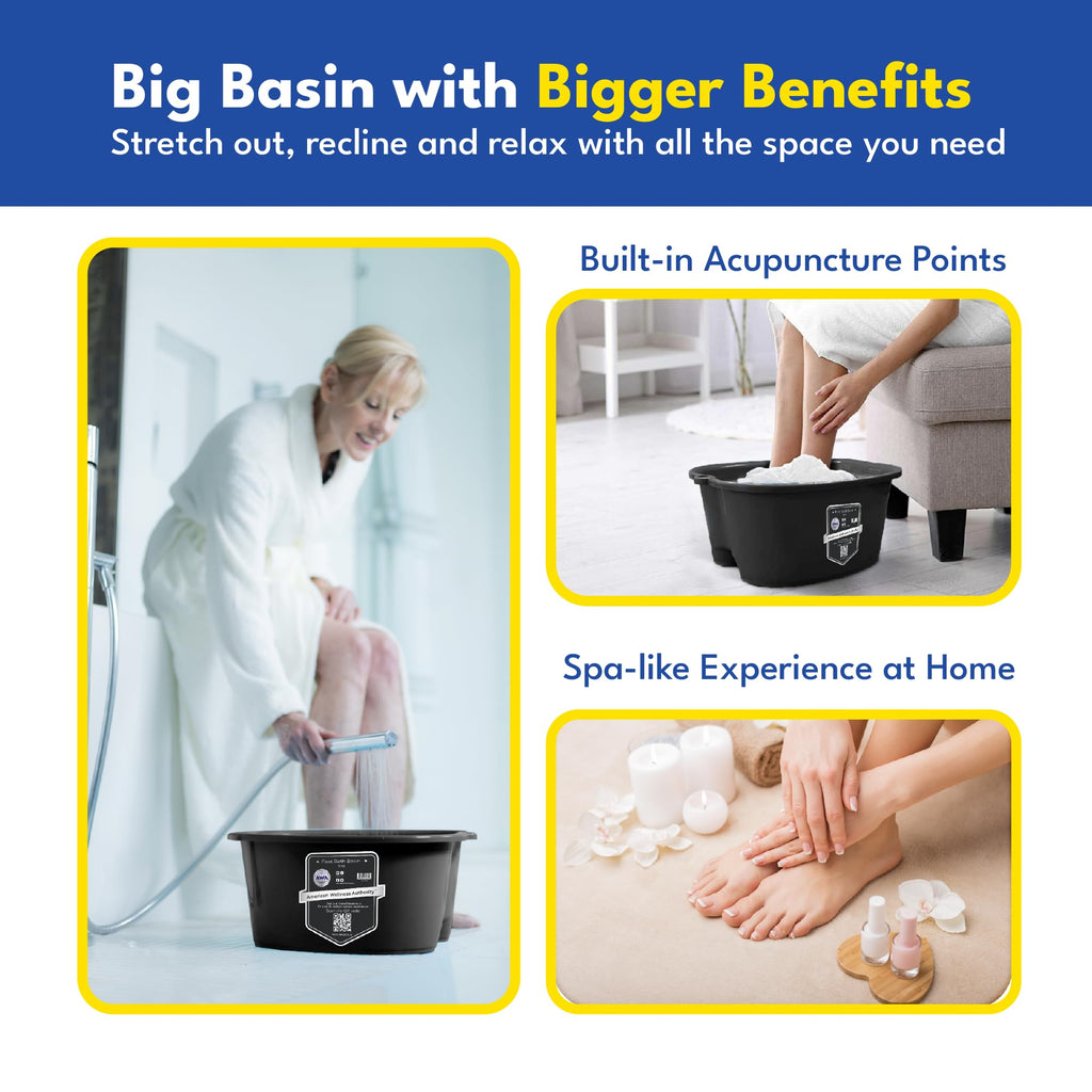 American Wellness Authority AWA Sturdy Plastic Foot Soaking Basin