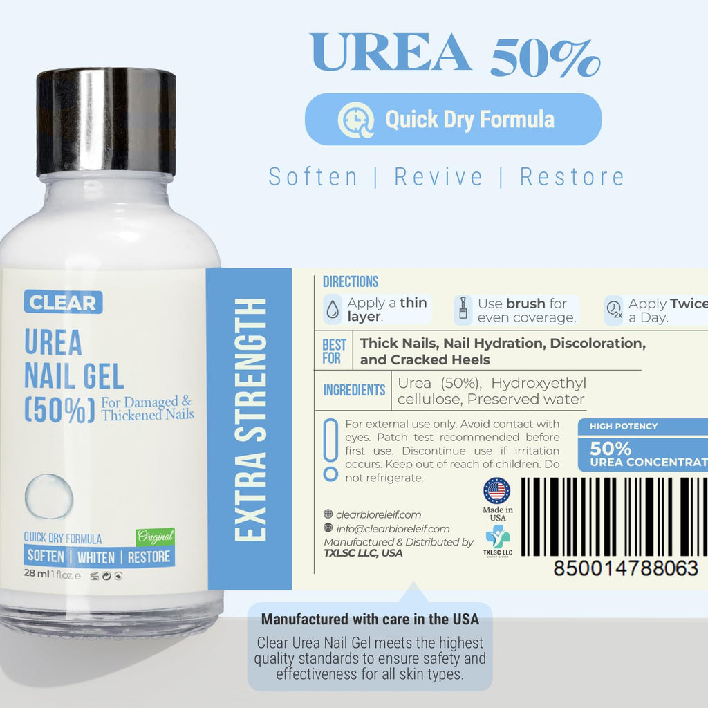 Urea Nail Gel for Fingernail and Toenail Care