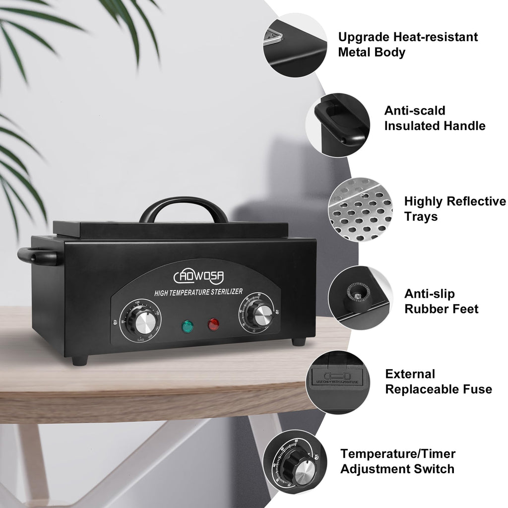 AOWOSA 2L High Temperature Dry Heat Metal Tool Cleaning Box