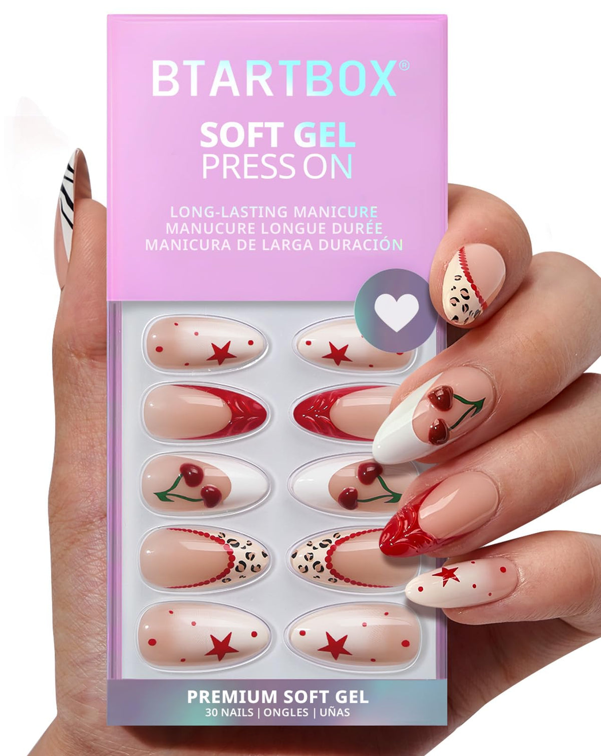 BTArtbox Press-On Nails Soft Gel Salon-Quality Complete Kit