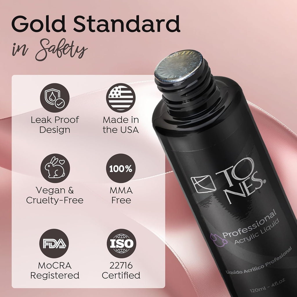 Tones EMA Acrylic Nail Monomer - MMA-Free, Non-Yellowing Formula