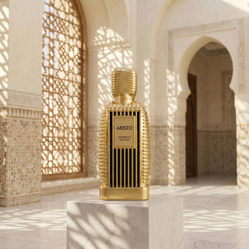 ARABIYAT PRESTIGE Aristo Eau de Parfum, Citrus Woody Vanilla Unisex Fragrance, 3.4 Fl Oz