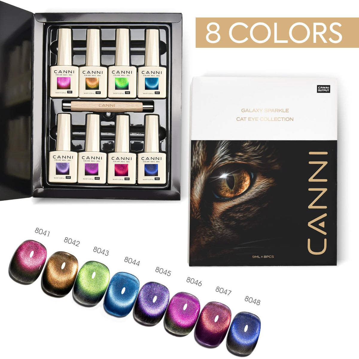 CANNI 8-Piece 9 ML Gel Nail Polish Set
