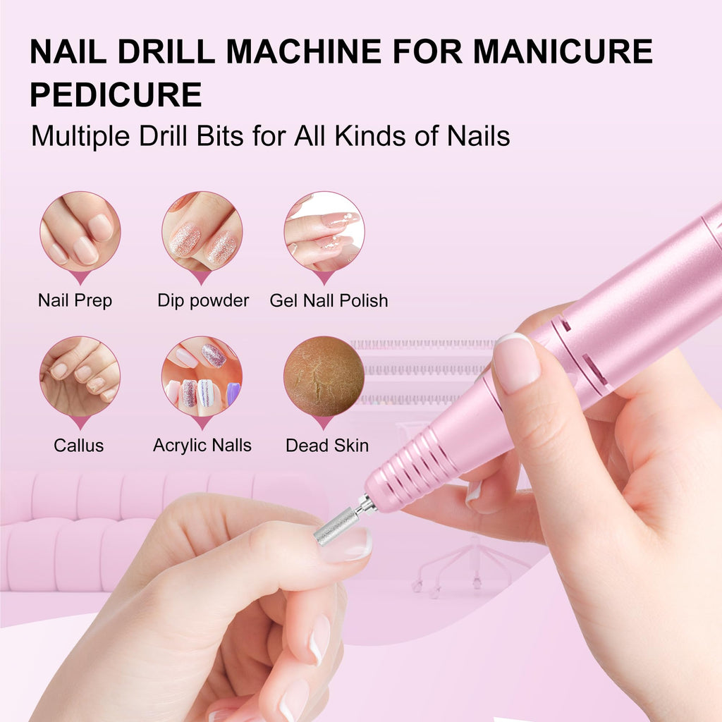 COSYGLOW Portable Cordless Electric Nail Drill Kit