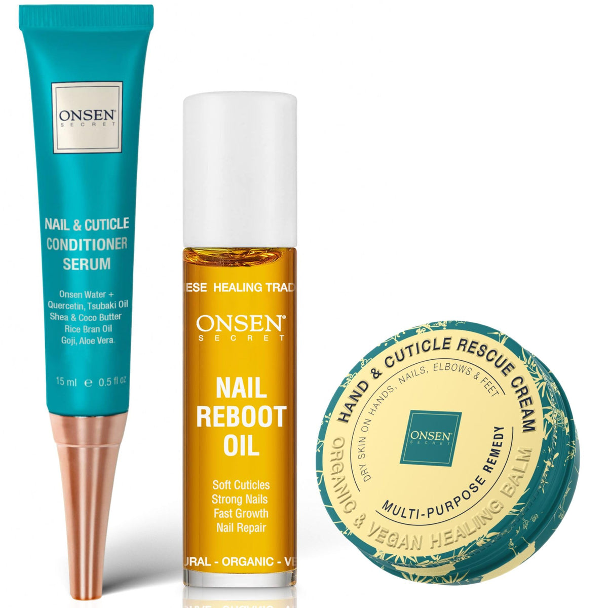 Onsen Nail & Cuticle Rescue Kit for Hydration and Nail Care