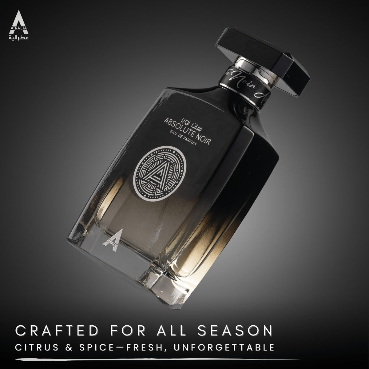Atralia Absolute Noir Eau De Parfum for Men 100ml 3.4oz