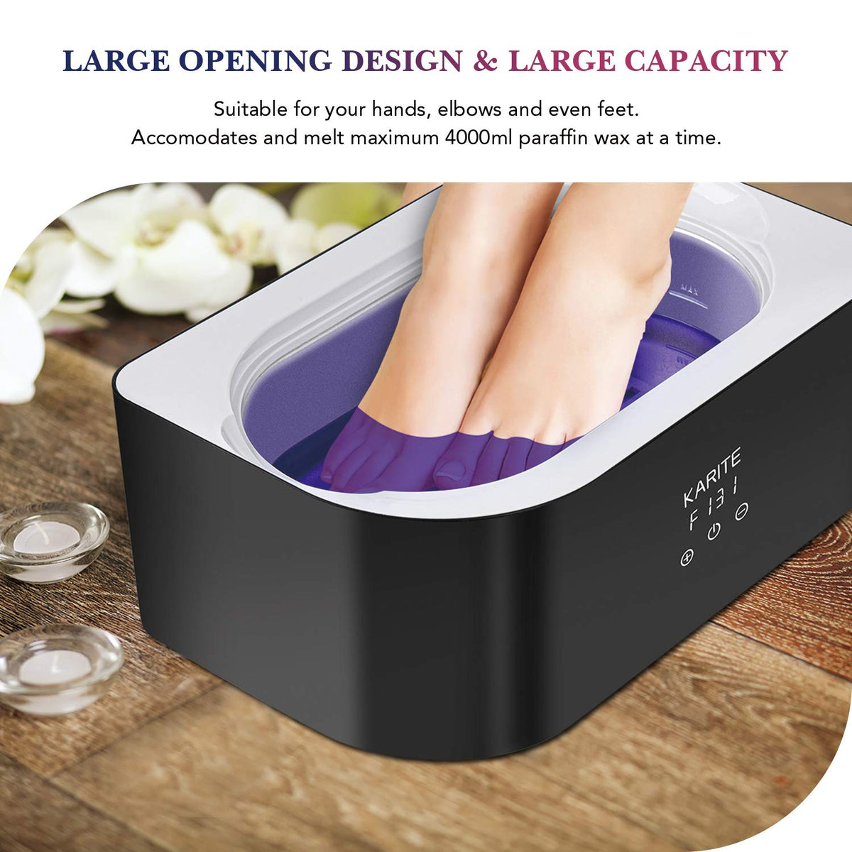 Karite 4000ml Paraffin Wax Warmer for Hands, Feet and Elbows