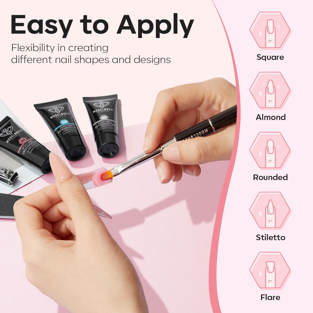 Modelones Poly Nail Gel Kit for Nail Extensions