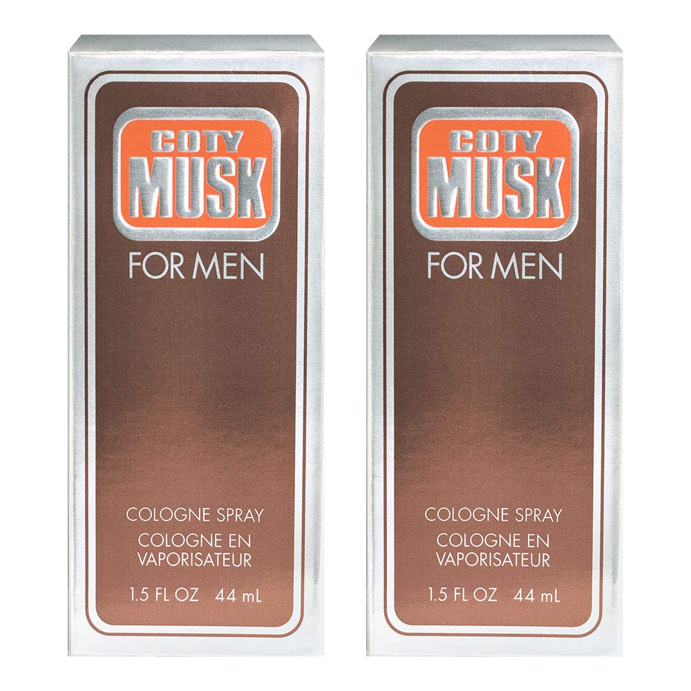 Wild Musk for Men Eau de Cologne Spray, 1.5 Fl Oz, Pack of 2