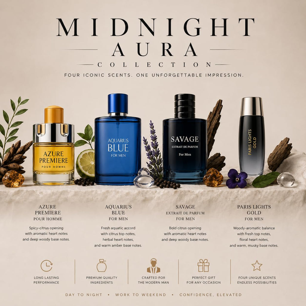 Midnight Aura Collection Men's Cologne Gift Set