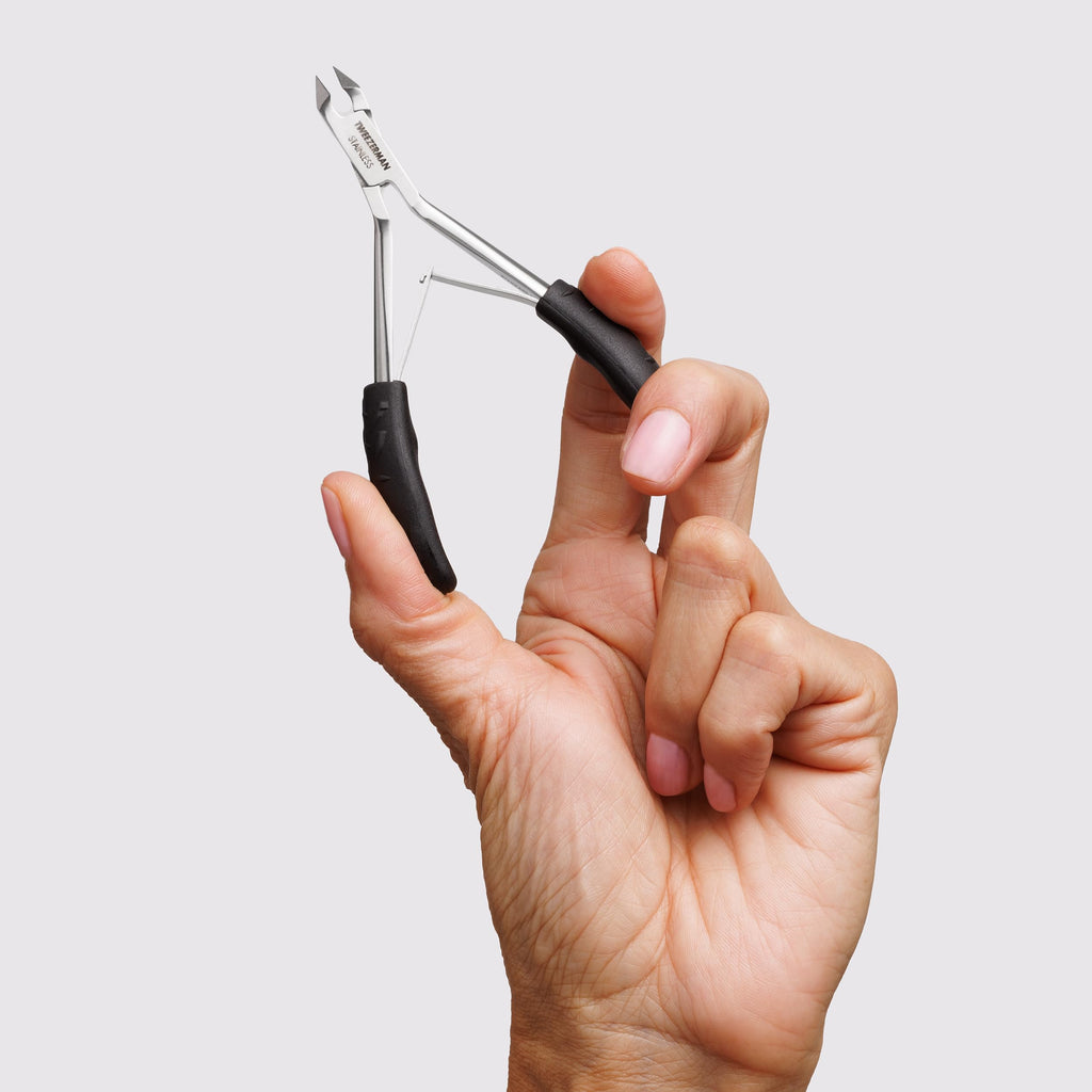 Tweezerman Great Grip Cuticle Nipper Black Stainless Steel