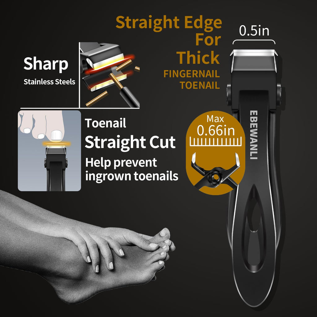 EBEWANLI Podiatrist Toenail Clipper Kit for Thick and Ingrown Nails