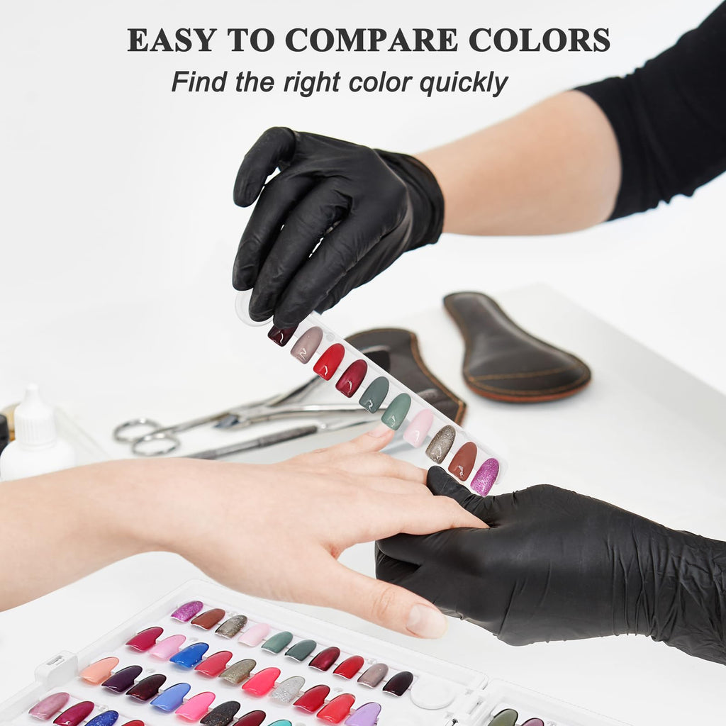 ROMALOVE Nail Display Book with 120 Transparent Nail Polish Swatches