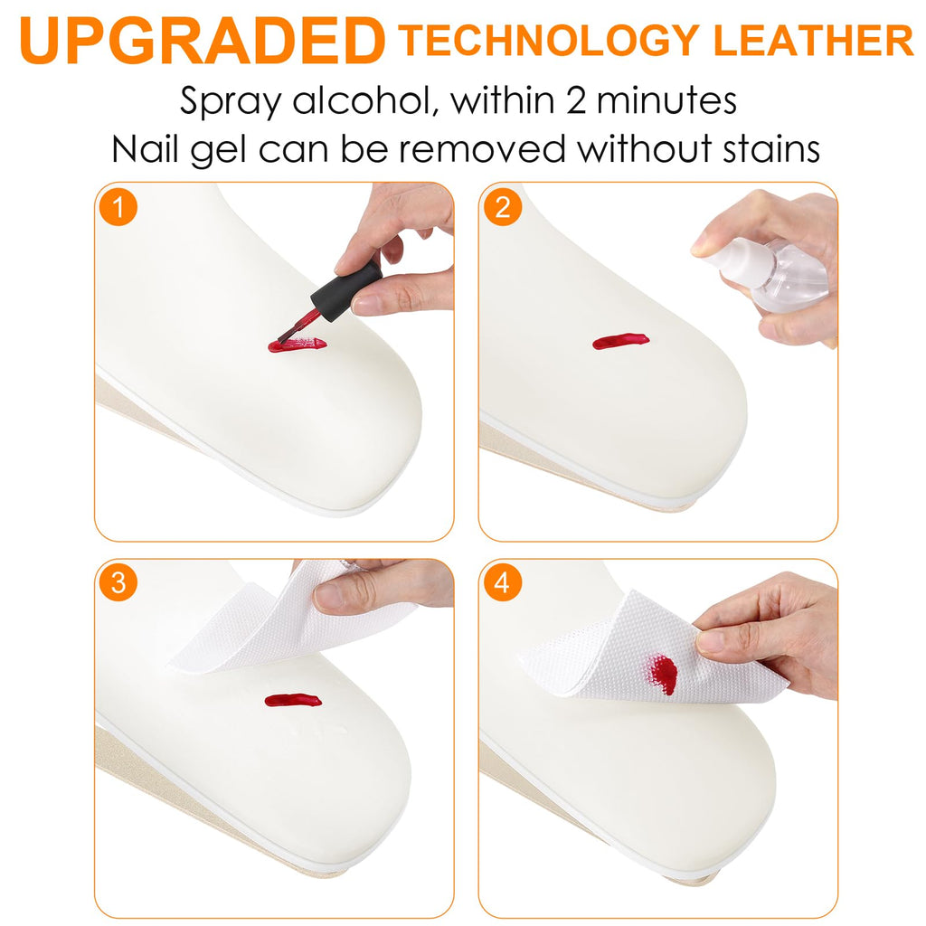 Upgraded U-Shaped Nail Arm Rest Stand with 10° Incline