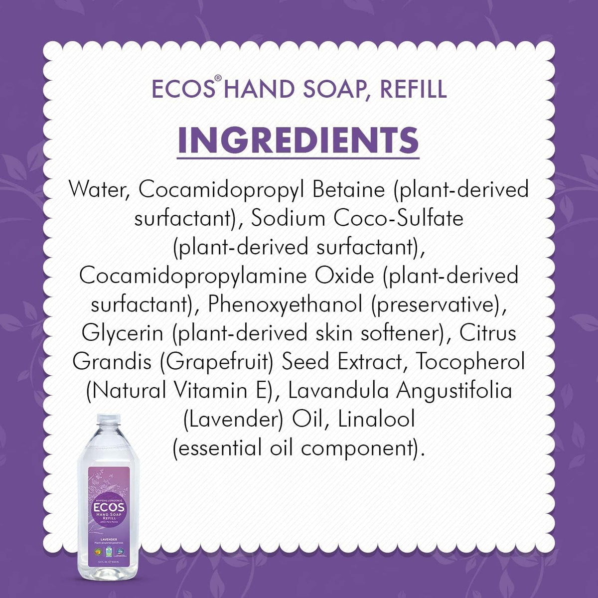 Earth Friendly Products Lavender Hand Soap Refill, 2 Pack, 32 oz Each