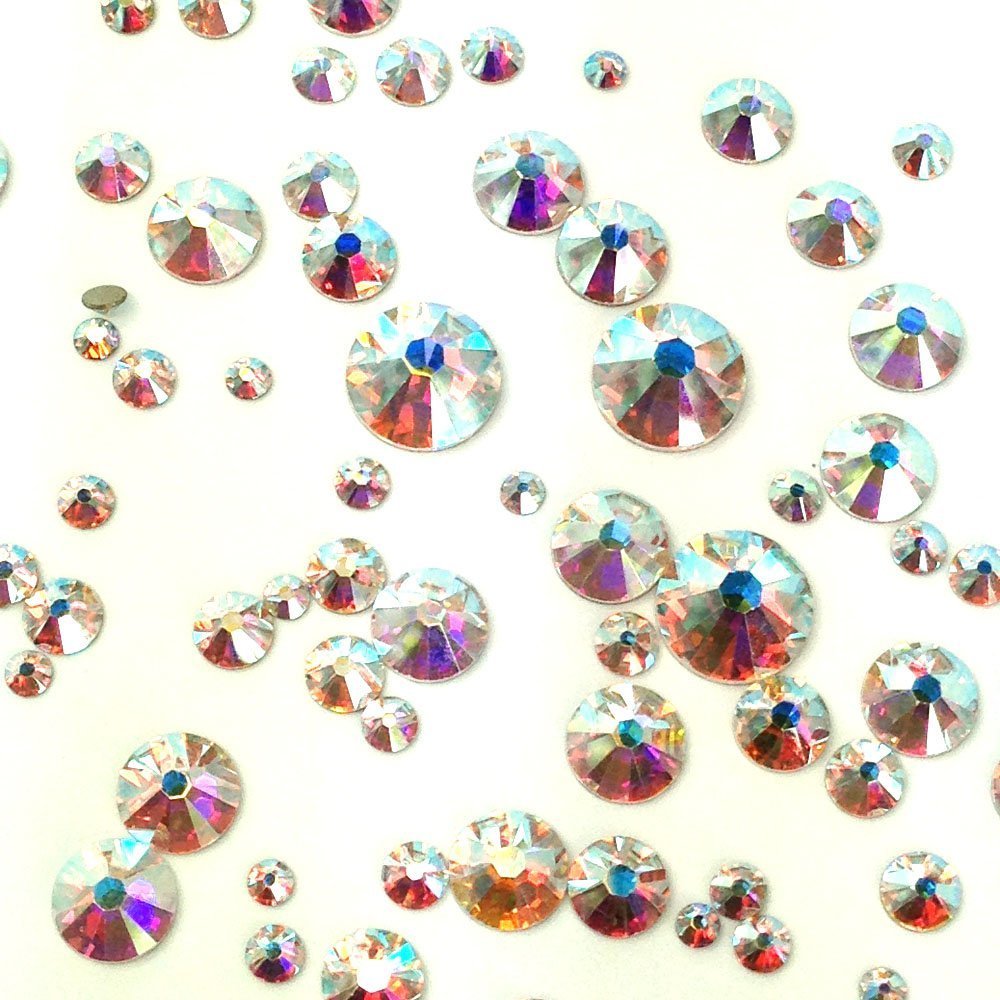 Swarovski 2088 XIRIUS Crystal AB Mixed Flatback Rhinestones, No-Hotfix