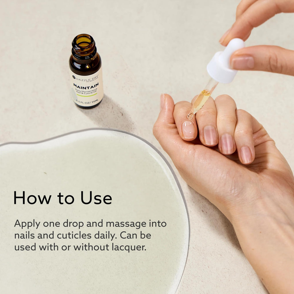 Dazzle Dry Maintain Daily Nail & Cuticle Oil, Vegan & Cruelty-Free
