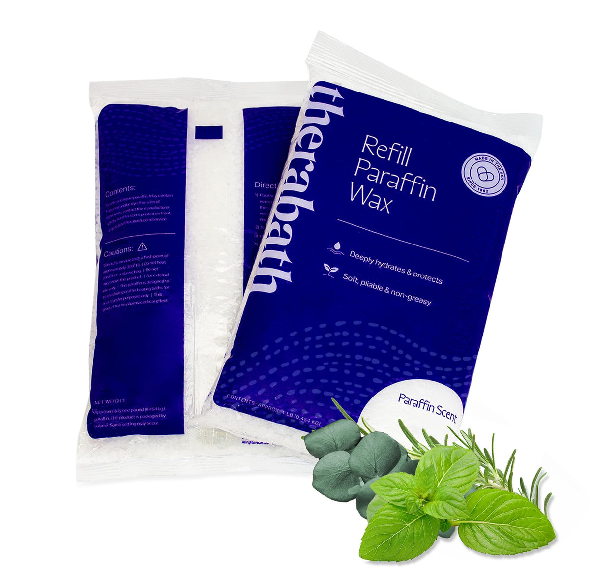 Therabath Paraffin Wax Refill 4 lb Eucalyptus Rosemary Mint
