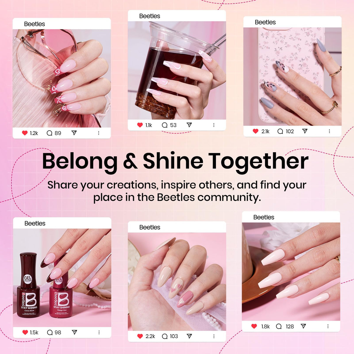 Beetles Gel Nail Polish Manicure Kit with UV/LED Lamp and Nail Tools