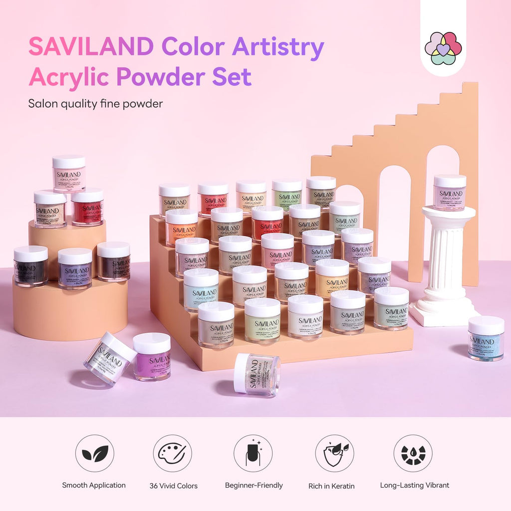 SAVILAND Acrylic Nail Powder Set for Nail Art
