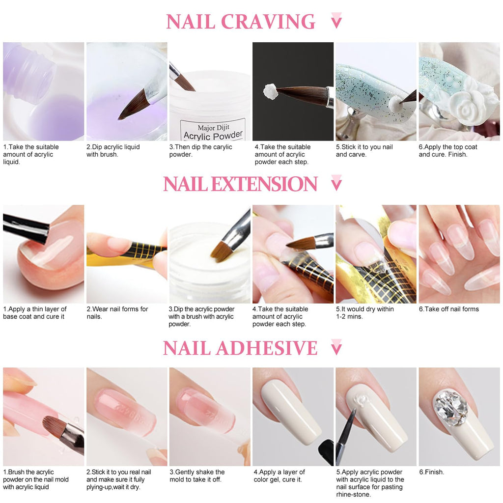 Multicolor Acrylic Nail Kit with Drill for Beginners