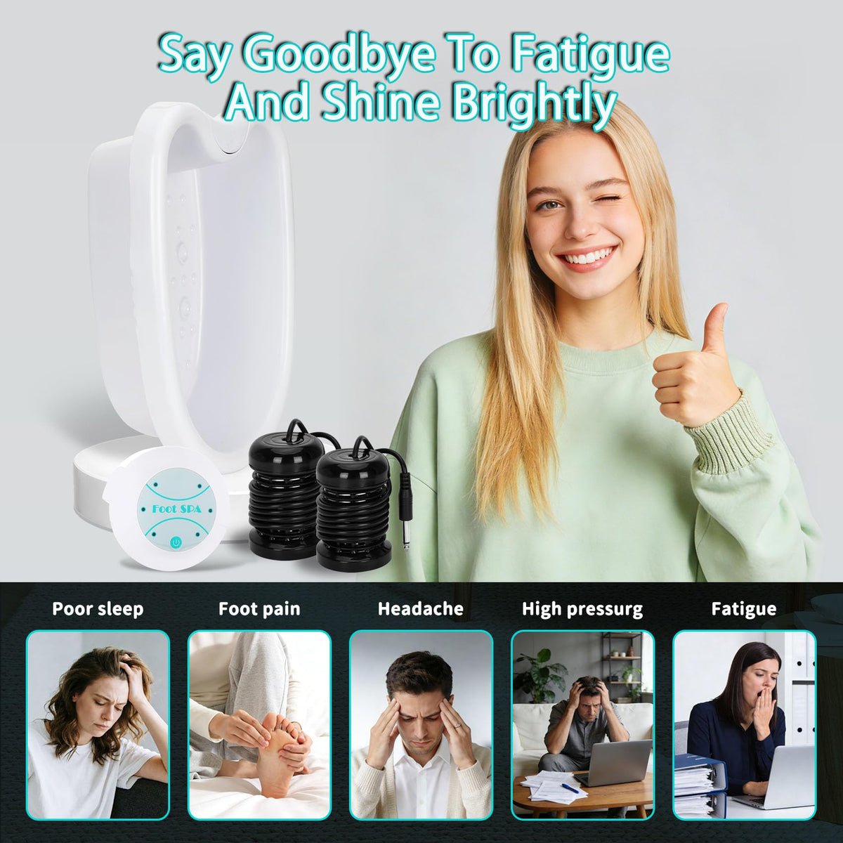 Ionic Foot Bath Detox Machine with Dual Ion Arrays