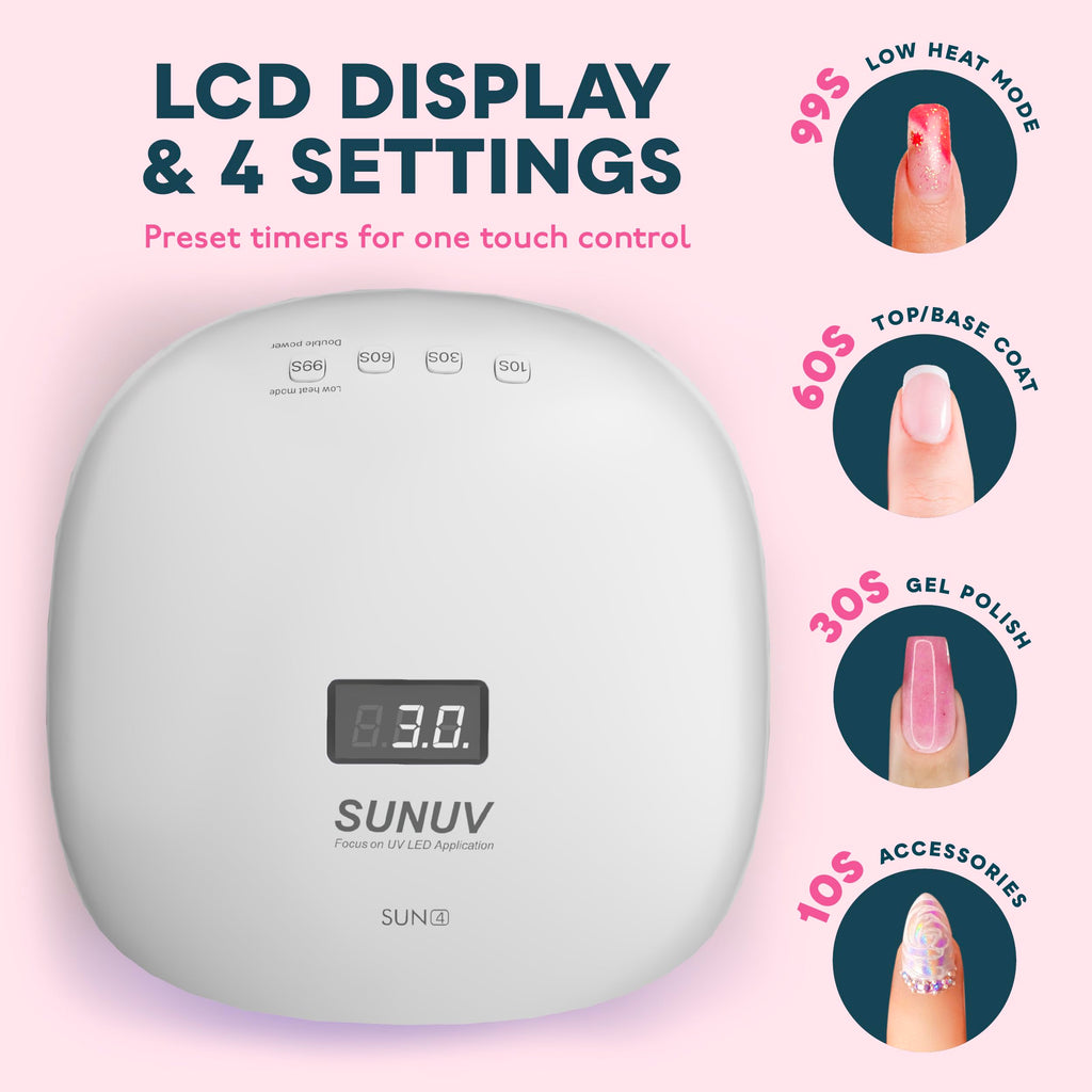 SUNUV UV LED Nail Lamp for Gel Polish with LCD Display