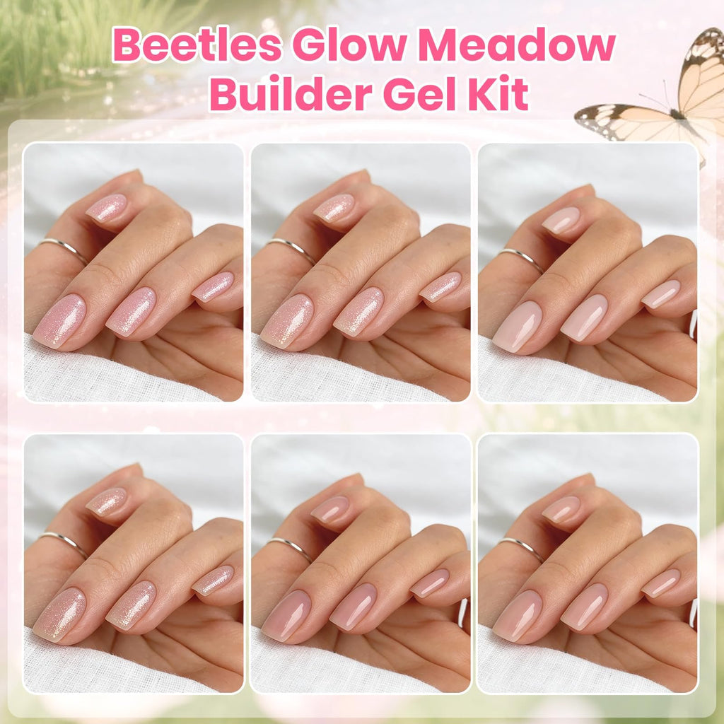 Beetles Builder Gel for Nails, Self-Leveling UV LED Gel