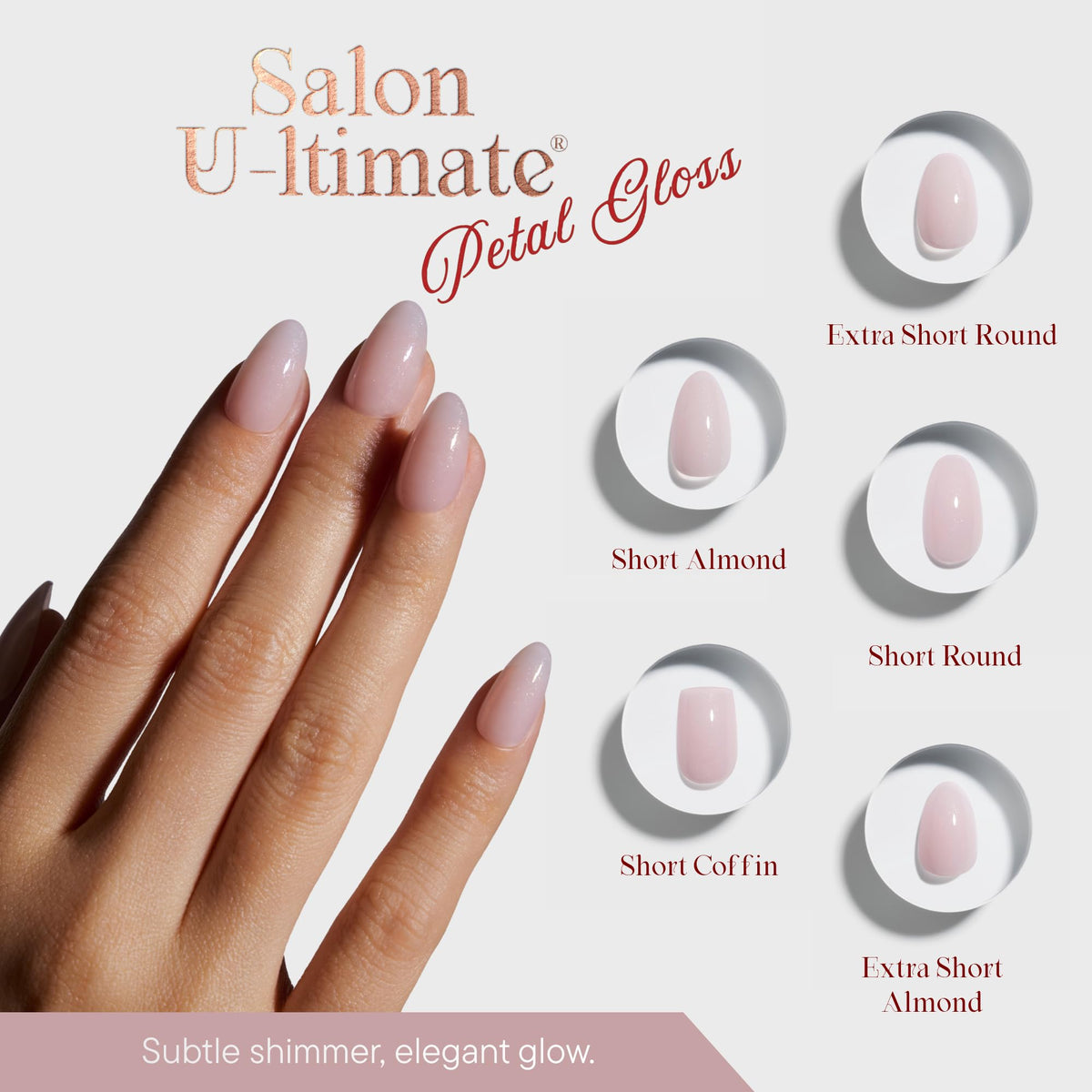 Celebritips Salon U-ltimate Reusable Short Almond Press-On Nails