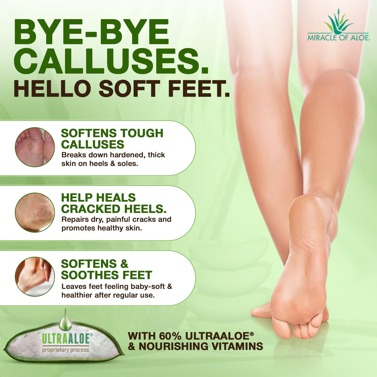 Miracle Foot Repair Cream with 60% Pure UltraAloe