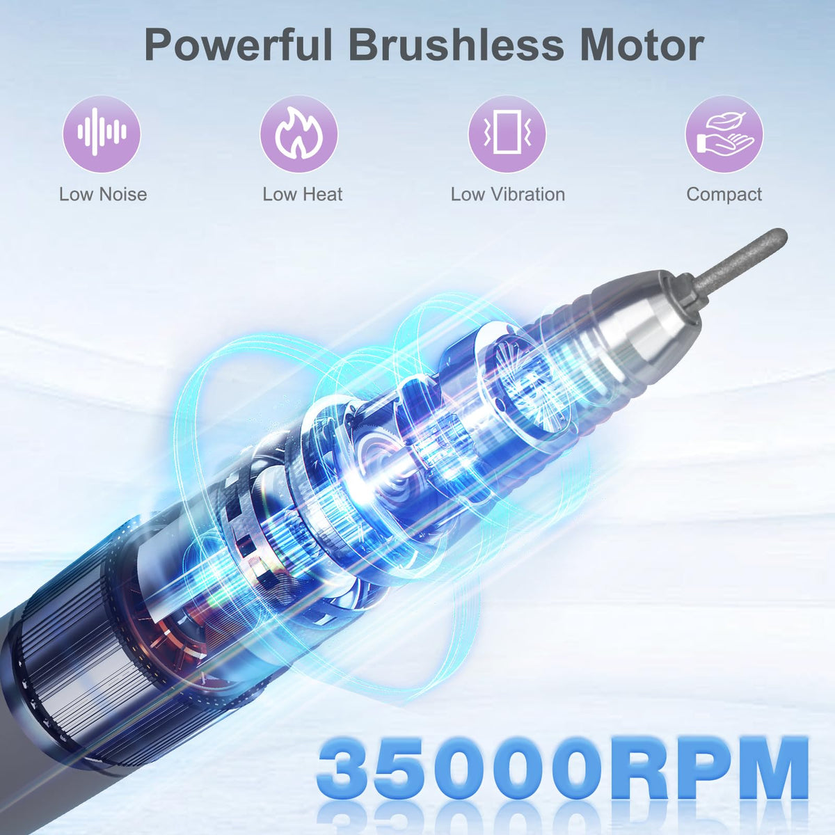HoMove Nail Drill Handpiece Replacement for UP200, 35,000 RPM