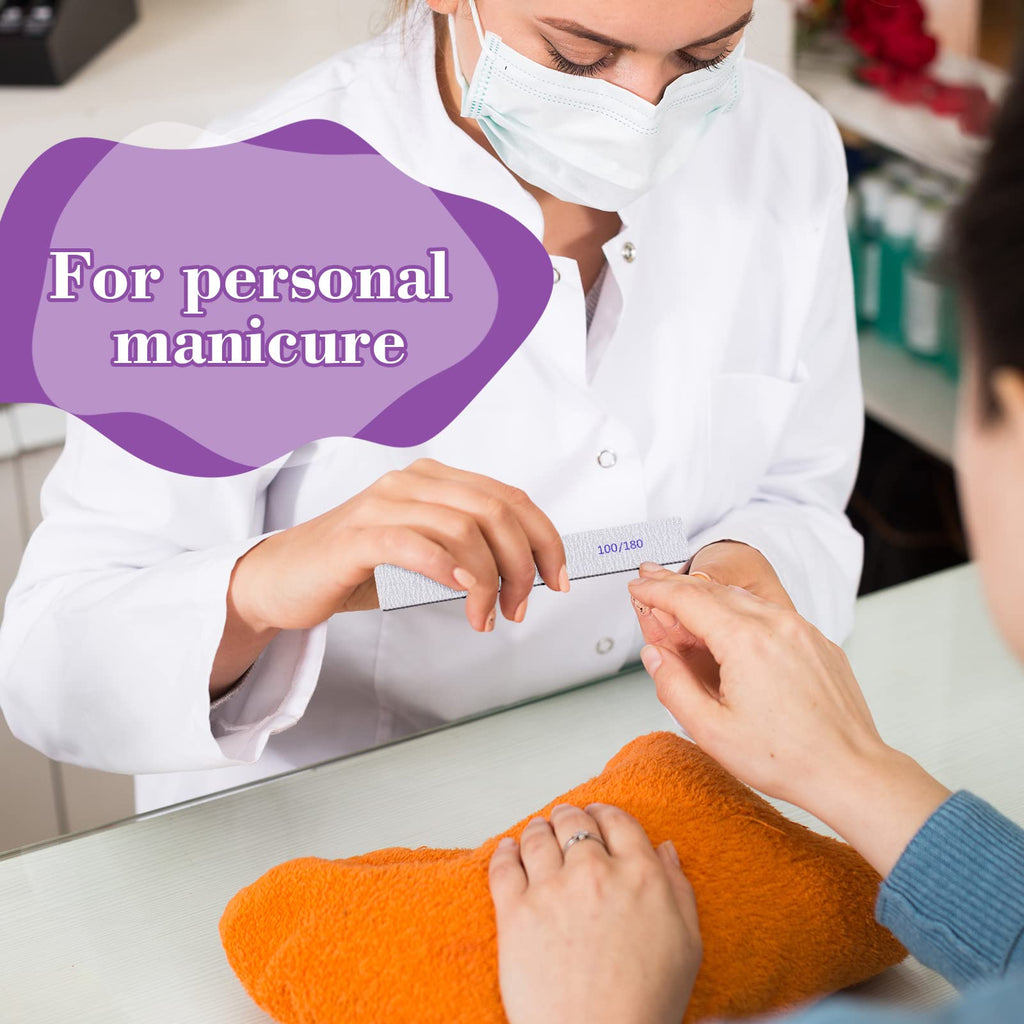 Xinnun 150 Pcs Double-Sided Reusable Emery Board Nail Files