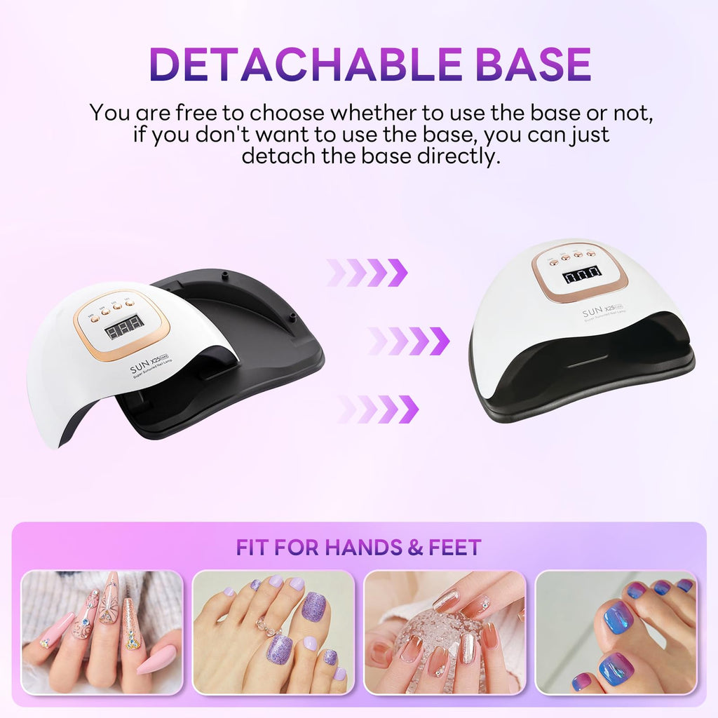 380W UV LED Nail Lamp with 81 Beads, 4 Timers & Sensor