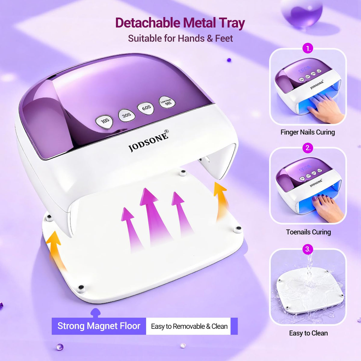 JODSONE Cordless LED Nail Lamp Rechargeable Portable Nail Dryer