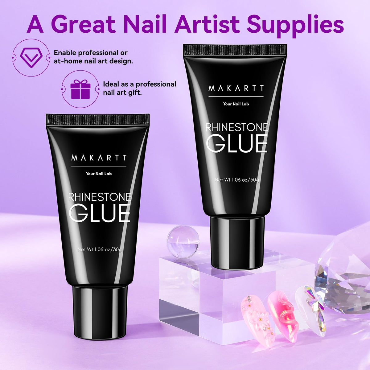Makartt Nail Art Adhesive Gel for Rhinestones
