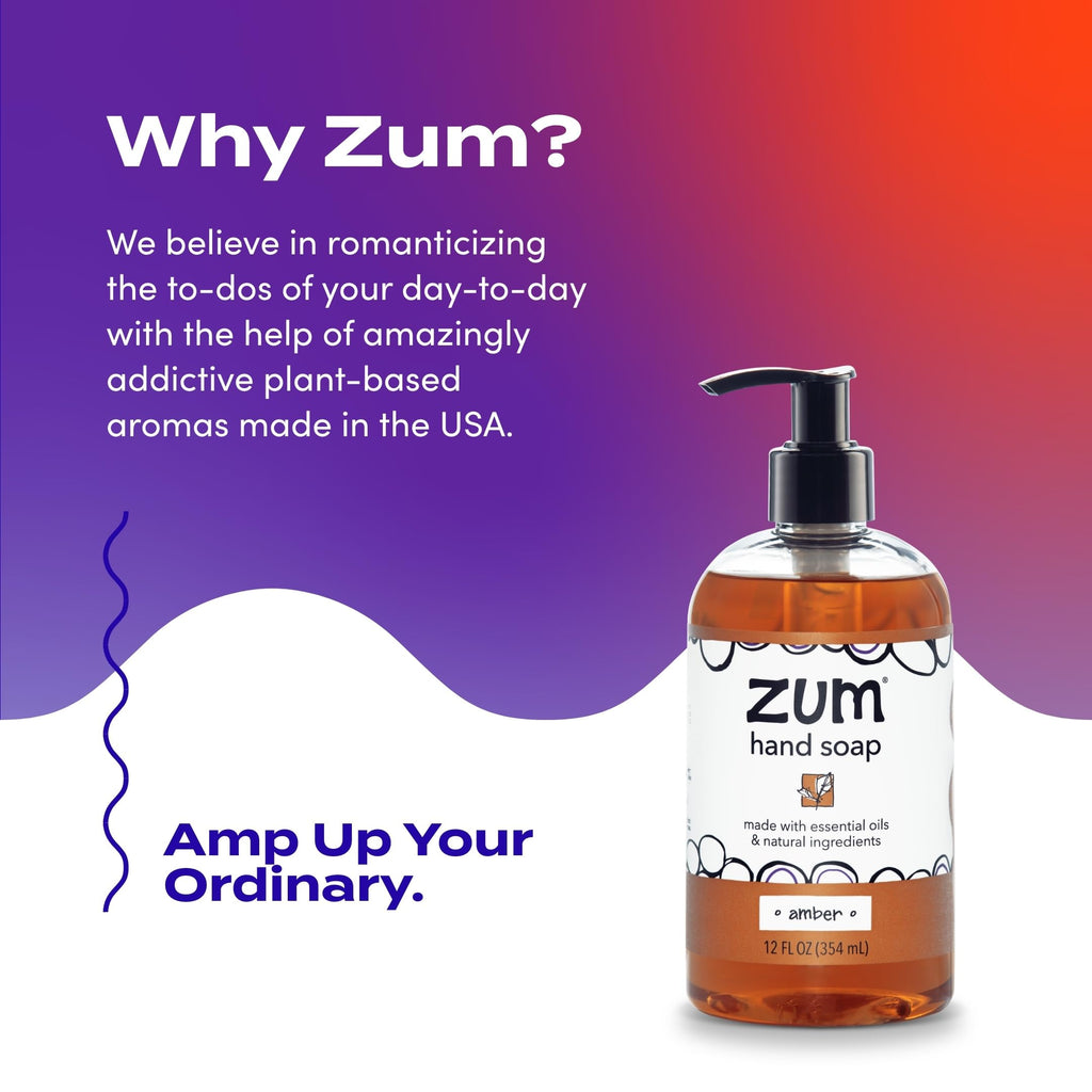 Zum Indigo Wild Amber Hand Soap Natural Liquid Soap 12 oz 4 Pack