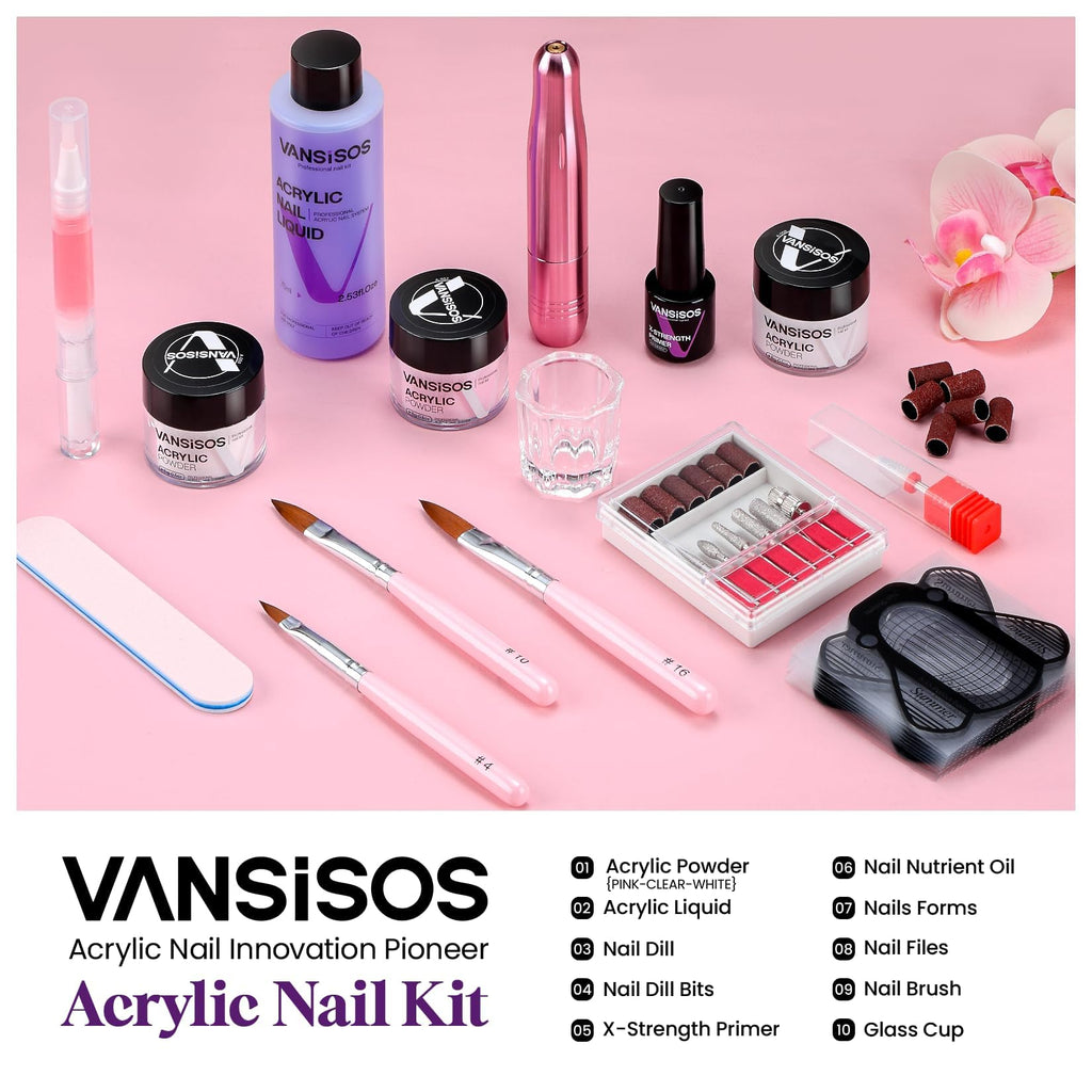Acrylic Powder Nail Kit for Nail Art and Extensions