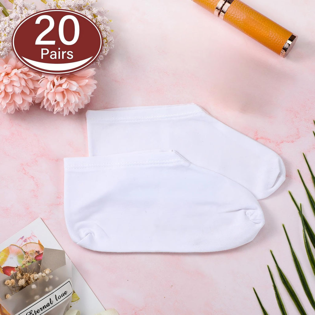 Geyoga Moisturizing Cotton Socks for Dry Feet, Reusable Spa Socks