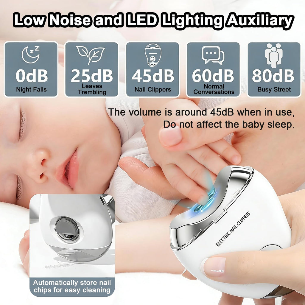 Rechargeable 4-in-1 Electric Nail Clipper with LED Light