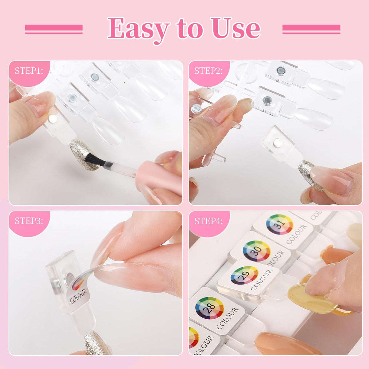 ANGNYA Magnetic Nail Swatch Book for Nail Color Display