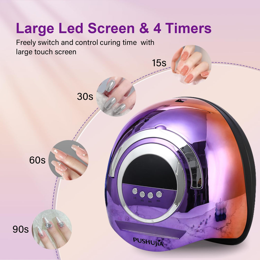 300W Professional Nail Lamp with 72 LEDs, Motion Sensor and 4 Timers