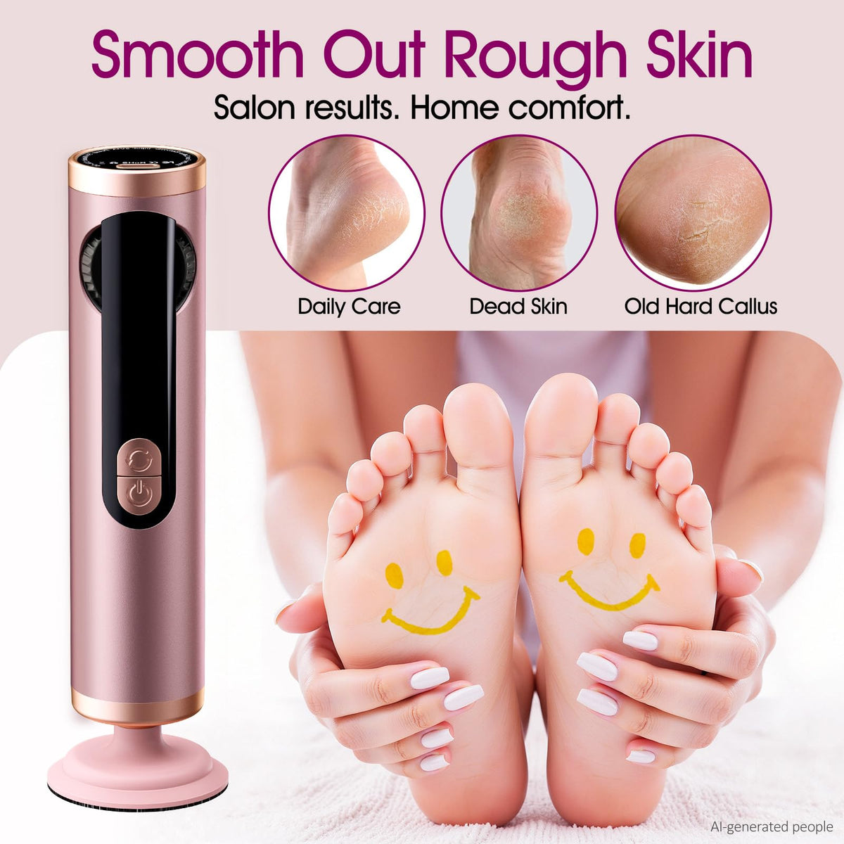 Rechargeable Electric Foot Callus Remover with Adjustable Speed