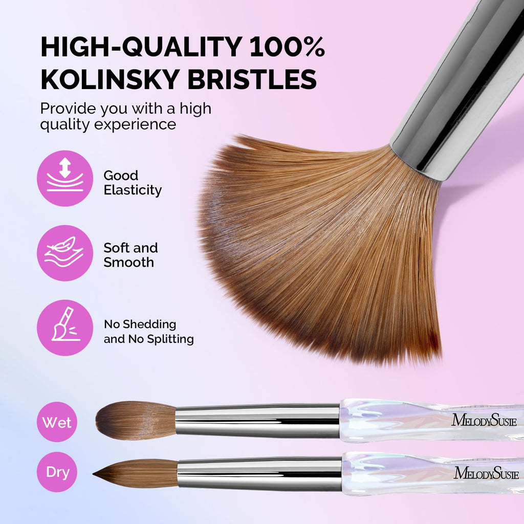 MelodySusie Acrylic Nail Brush for Nail Extension and 3D Nail Art
