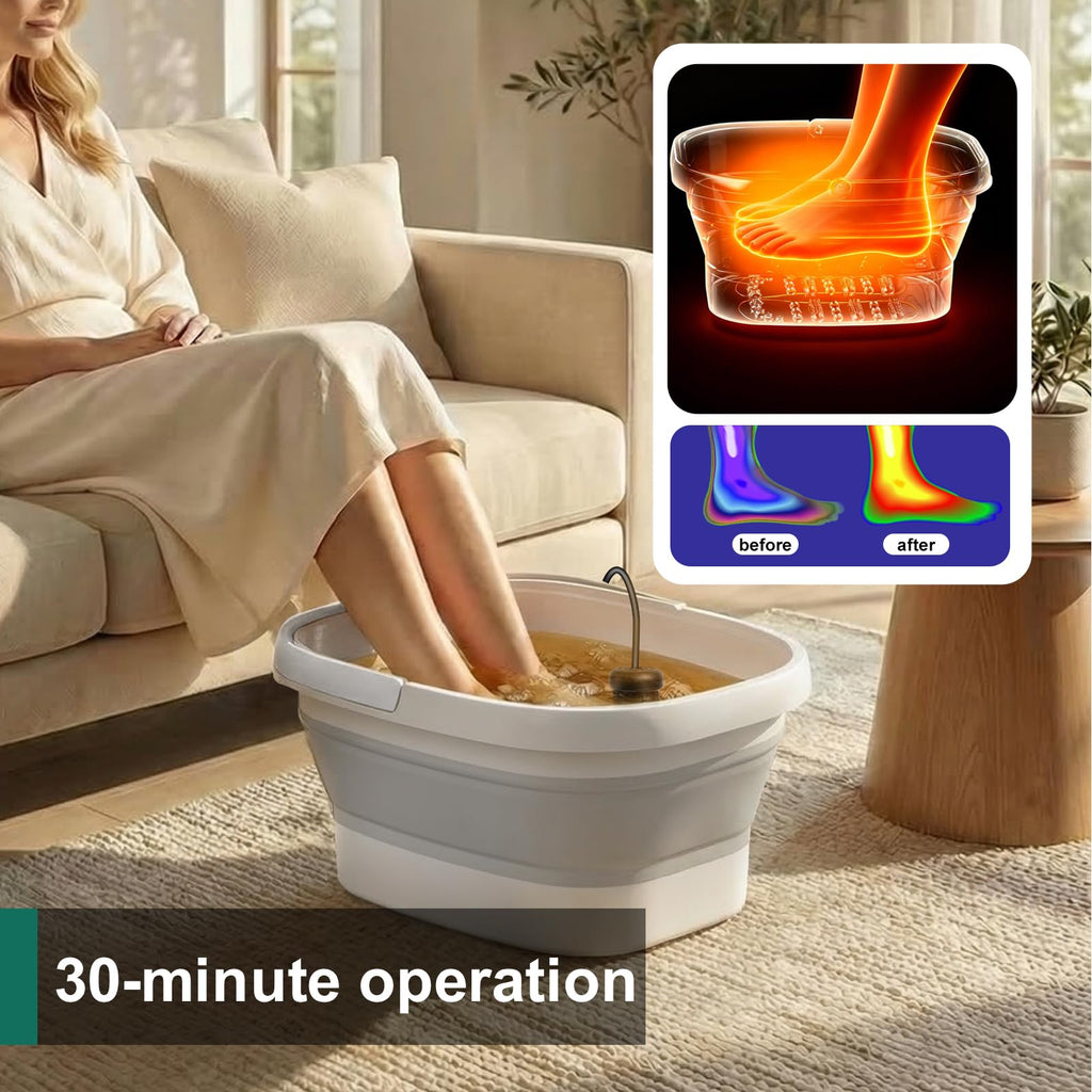 Ionic Foot Bath Detox Machine with 2 Arrays, Liners, Sea Salt and Folding Tub