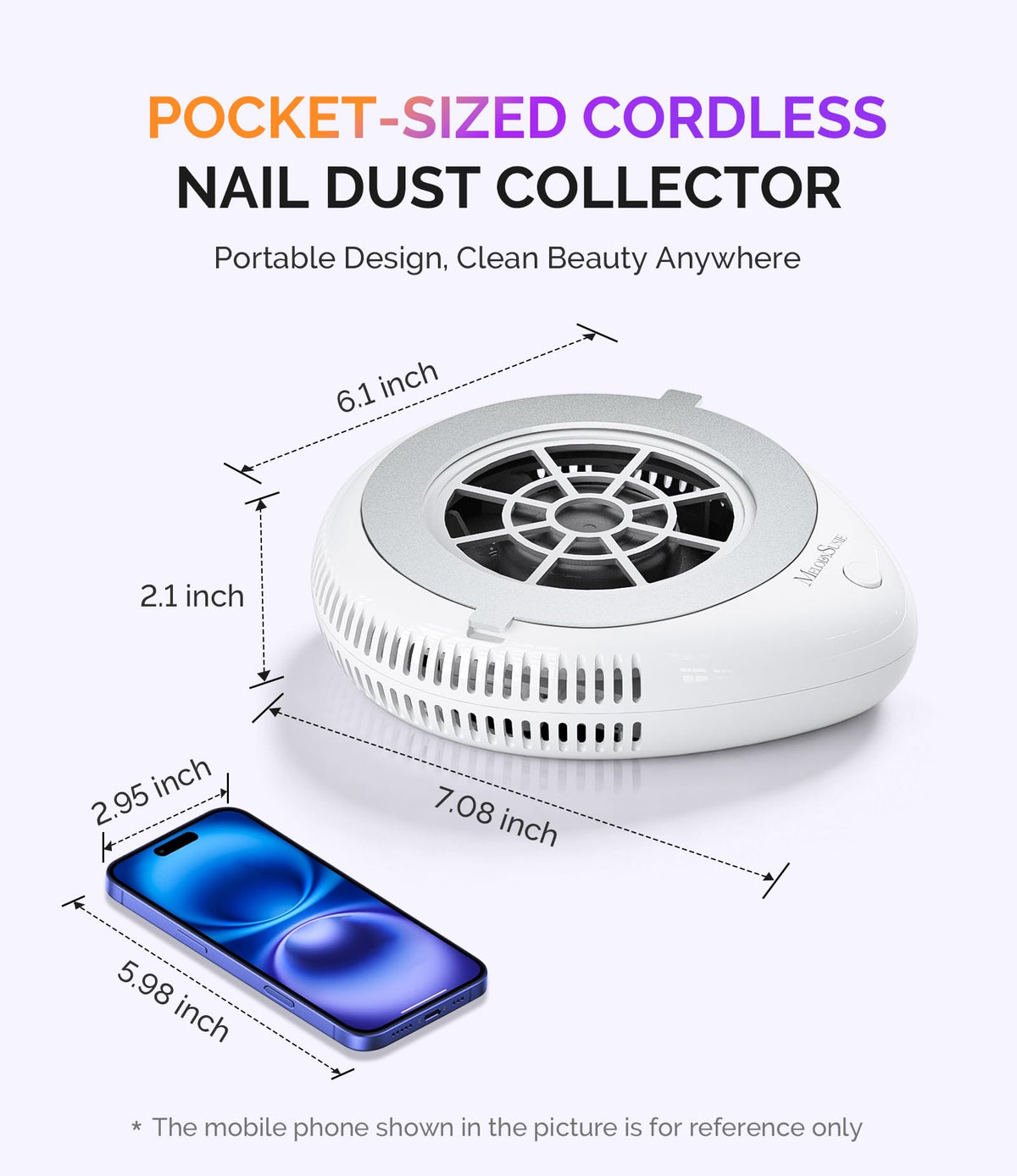 MelodySusie PProR Compact Cordless Nail Dust Collector