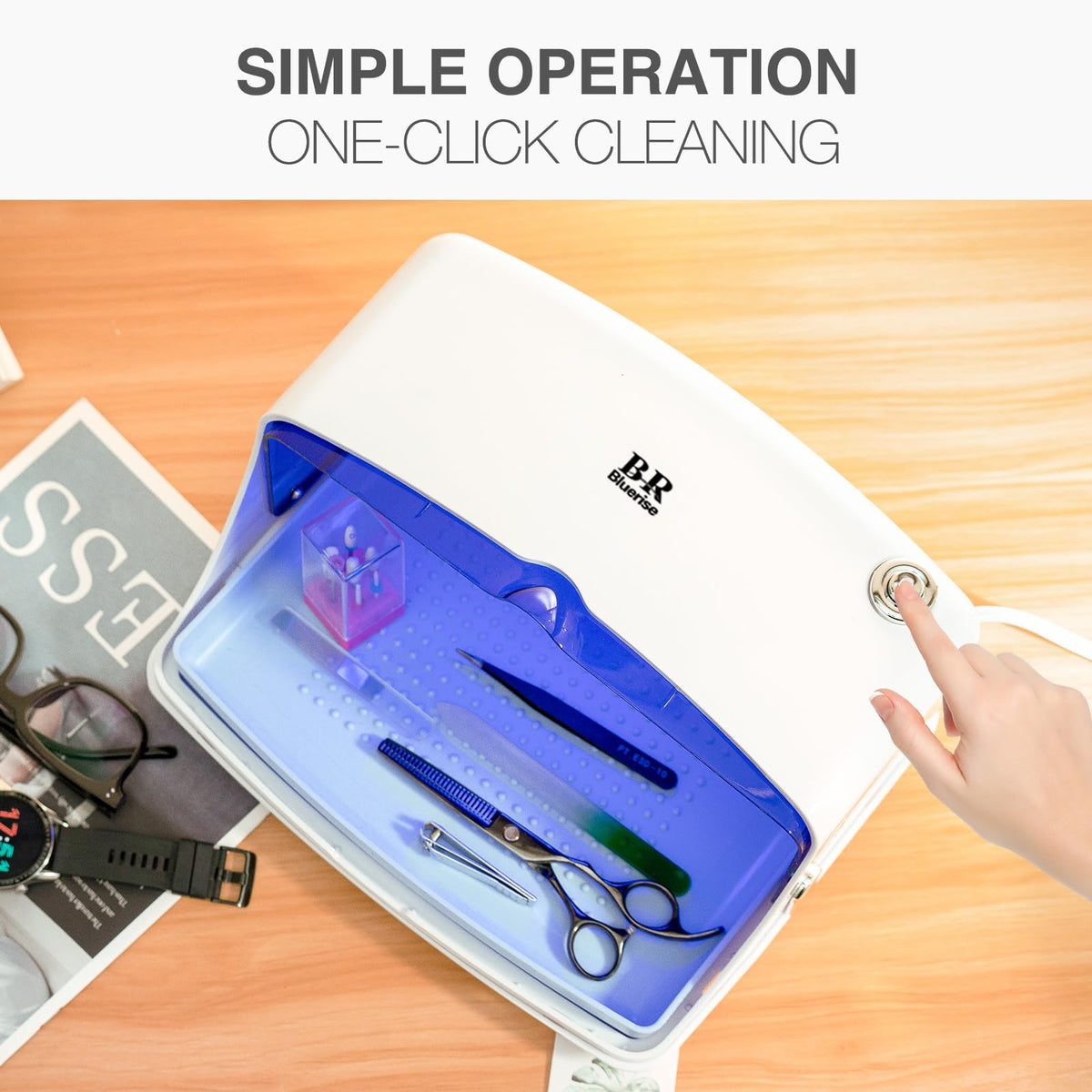 UV Sanitizer Box with 245nm UV Lamp for Phones and Beauty Tools