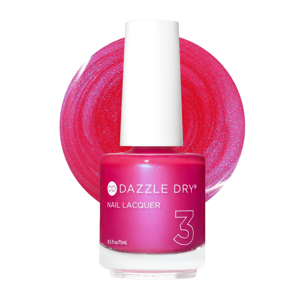 Dazzle Dry Nail Lacquer Step 3 – Beloved Hot Pink Shimmer
